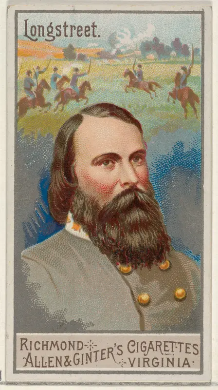 James Longstreet, from the Great Generals series (N15) for Allen & Ginter Cigarettes Brands Wall Art by Allen & Ginter - High-Resolution Digital Print