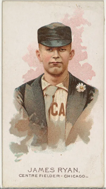 James Ryan, Baseball Player, Center Fielder, Chicago, from World's Champions, Series 2 (N29) for Allen & Ginter Cigarettes Wall Art by Allen & Ginter - High-Resolution Digital Print