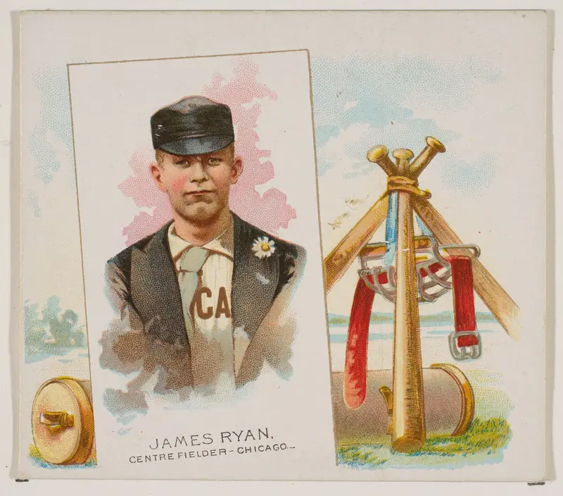 James Ryan, Center Fielder, Chicago, from World's Champions, Second Series (N43) for Allen & Ginter Cigarettes Wall Art by Allen & Ginter - High-Resolution Digital Print