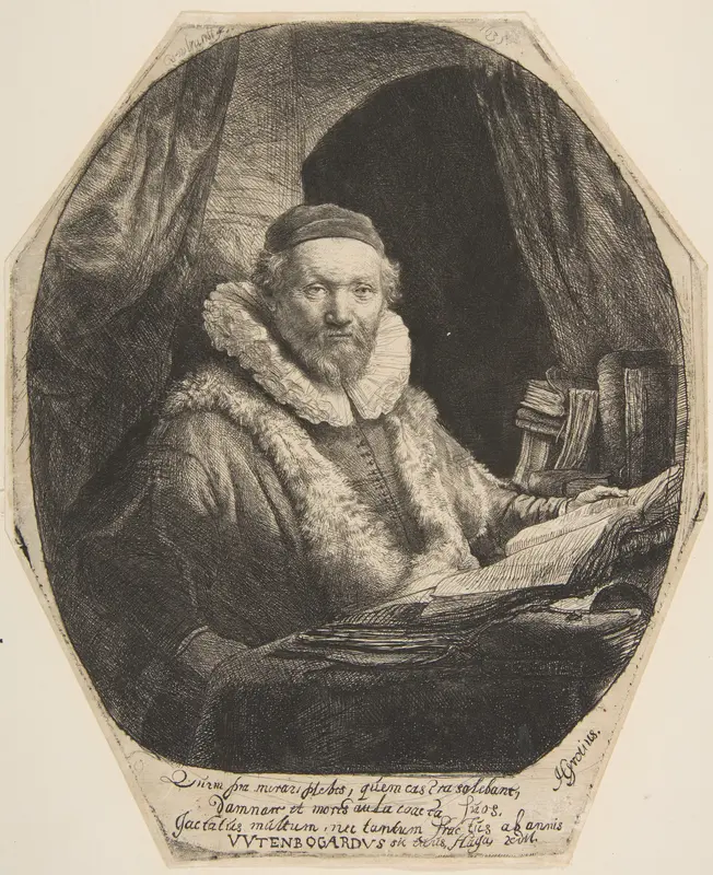 Jan Uytenbogaert Wall Art by Rembrandt (Rembrandt van Rijn) - High-Resolution Digital Print
