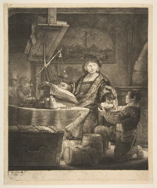 Jan Uytenbogaert (The Gold Weigher) Wall Art by Rembrandt (Rembrandt van Rijn) - High-Resolution Digital Print
