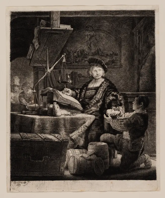 Jan Uytenbogaert, “The Goldweigher” Wall Art by Rembrandt van Rijn - High-Resolution Digital Print