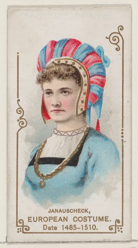 Janauscheck in European Costume from 1485-1510, from the set Actors and Actresses, First Series (N70) for Duke brand cigarettes Wall Art by W. Duke, Sons & Co. - High-Resolution Digital Print