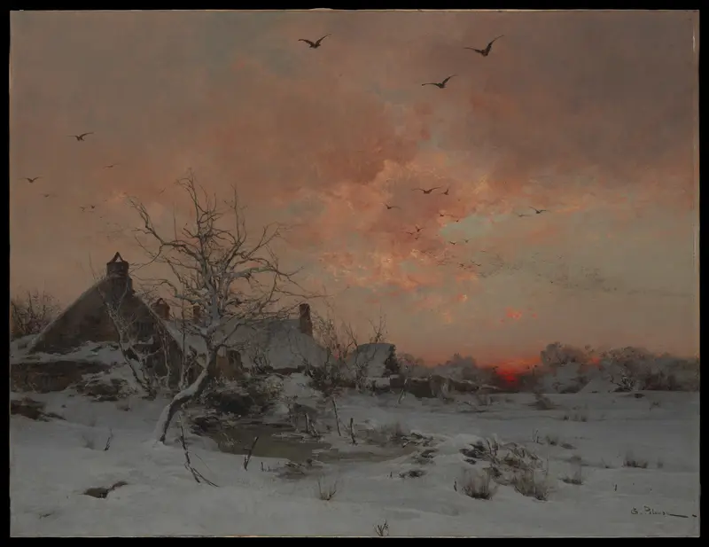 January: Cernay, near Rambouillet Wall Art by Léon-Germain Pelouse - High-Resolution Digital Print
