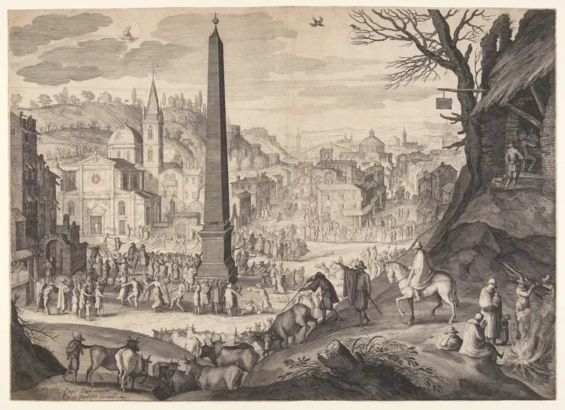 January/February, from The Twelve Months Wall Art by Aegidius Sadeler, II - High-Resolution Digital Print