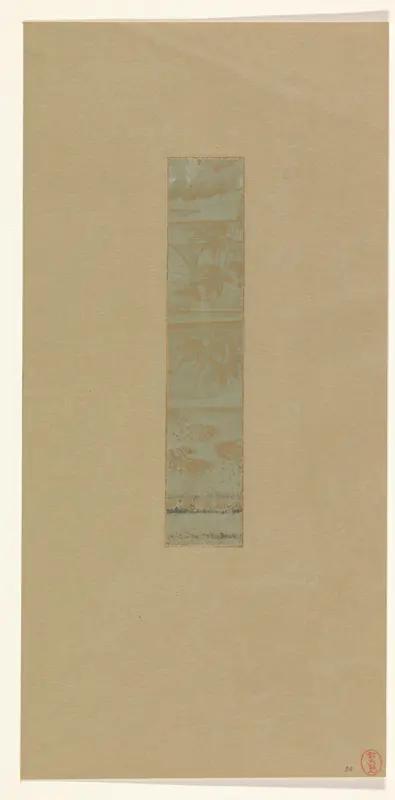 Japans fries-ontwerp, met florale motieven in goud Wall Art by anonymous - High-Resolution Digital Print