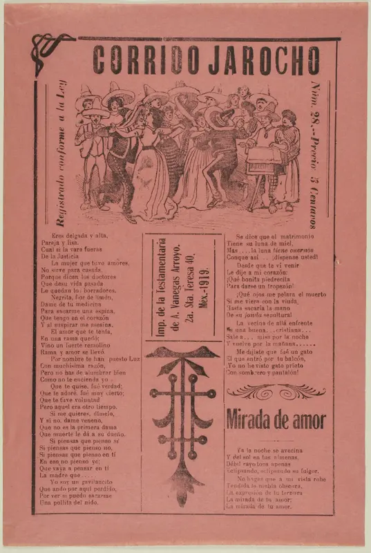 Jarocho Corridor Wall Art by José Guadalupe Posada - High-Resolution Digital Print