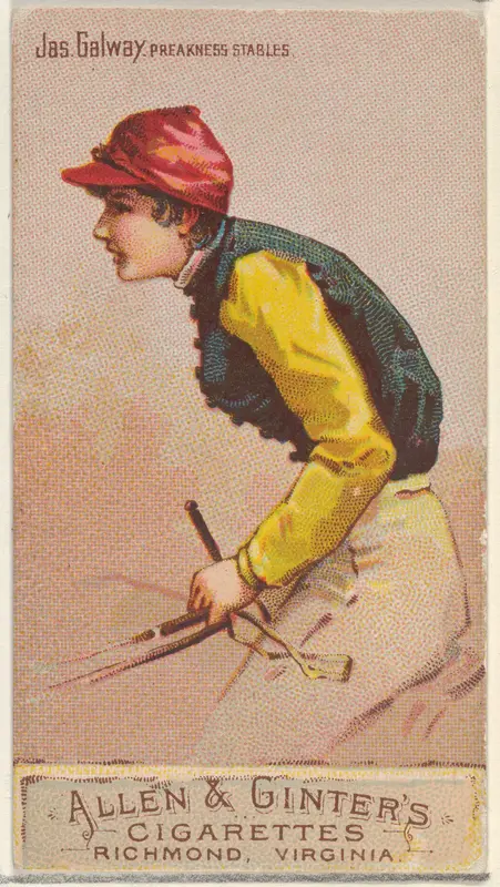 Jas. Galway, Preakness Stables, from the Racing Colors of the World series (N22b) for Allen & Ginter Cigarettes Wall Art by Allen & Ginter - High-Resolution Digital Print