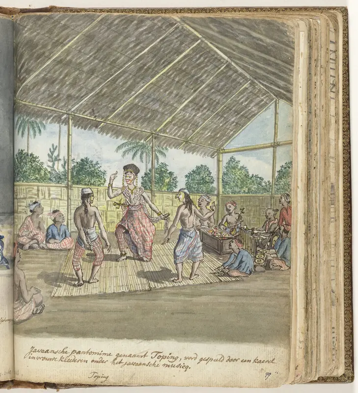 Javaanse pantomime genaamd 'toping' Wall Art by Jan Brandes - High-Resolution Digital Print