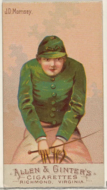 J.D. Morrisey, from the Racing Colors of the World series (N22b) for Allen & Ginter Cigarettes Wall Art by Allen & Ginter - High-Resolution Digital Print