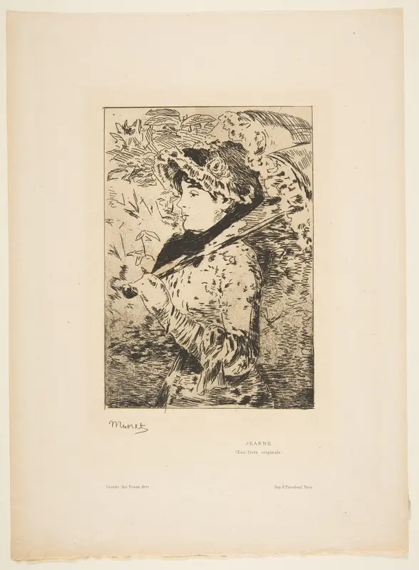 Jeanne, from "Gazette des Beaux-Arts" Wall Art by Edouard Manet - High-Resolution Digital Print