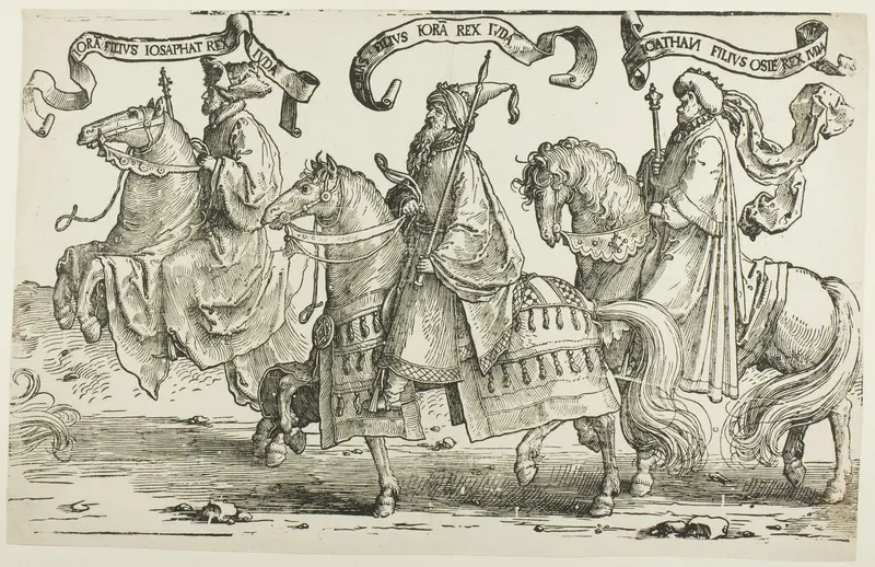 Jehoram, Uzziah, Jotham, plate three, from The Twelve Kings of Israel