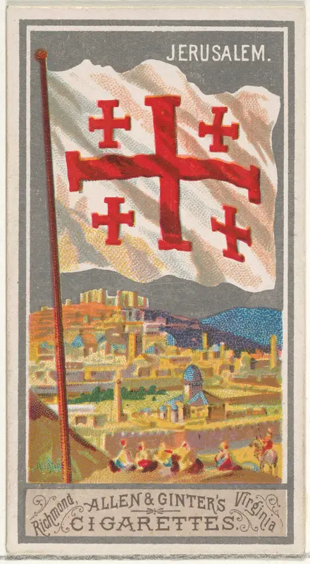 Jerusalem, from the City Flags series (N6) for Allen & Ginter Cigarettes Brands Wall Art by Allen & Ginter - High-Resolution Digital Print