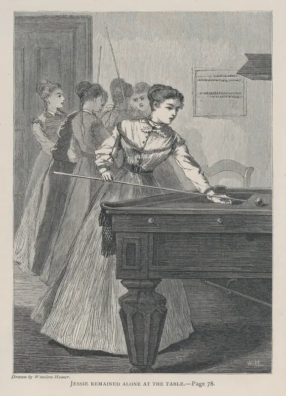 Jessie Remained Alone at the Table (The Galaxy, An Illustrated Magazine of Entertaining Reading, Vol. VI) Wall Art by Winslow Homer - High-Resolution Digital Print