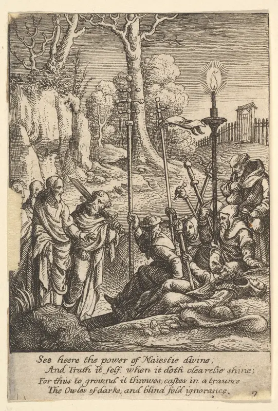 Jesus confronting his detractors Wall Art by Wenceslaus Hollar - High-Resolution Digital Print