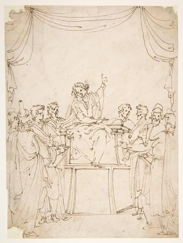 Jesus Disputing with the Doctors in the Temple (Luke 2:46-47) Wall Art by Ercole Setti - High-Resolution Digital Print