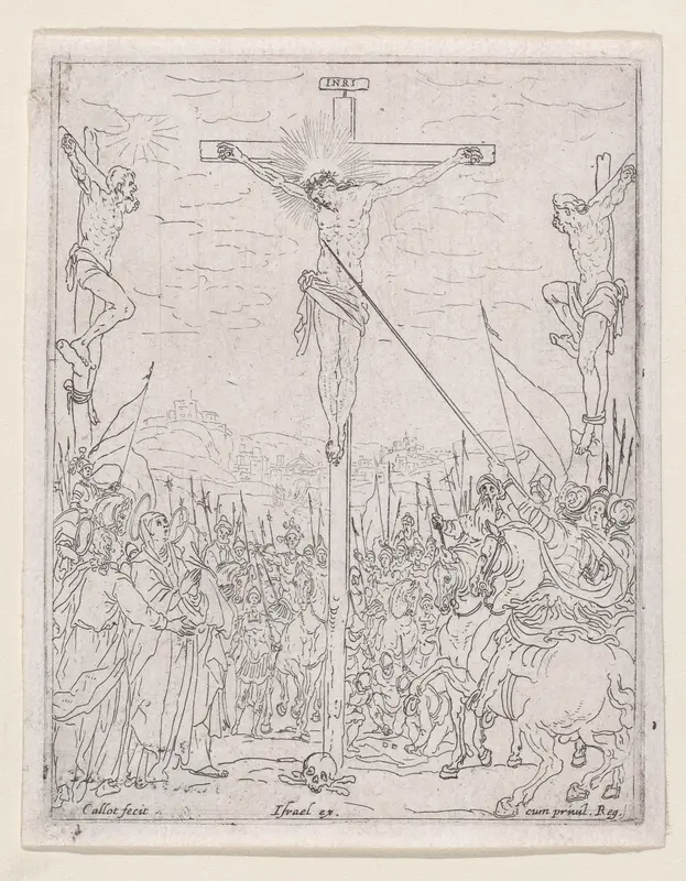 Jésus en Croix (Jesus on the Cross) Wall Art by Jacques Callot - High-Resolution Digital Print