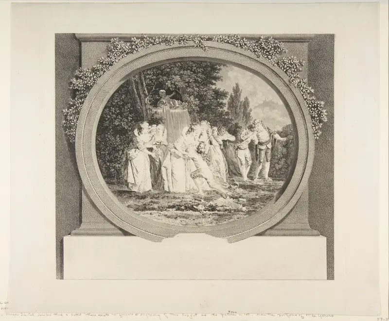 Jeu de Societe dans un Parc Wall Art by Jean Honoré Fragonard - High-Resolution Digital Print