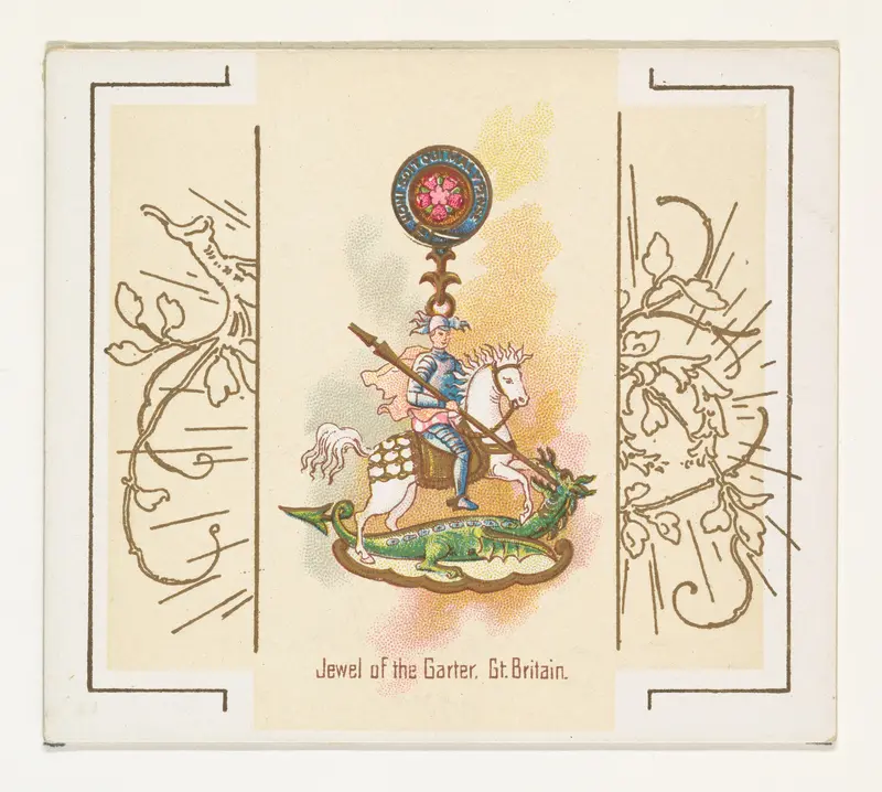 Jewel of the Garter, Great Britain, from the World's Decorations series (N44) for Allen & Ginter Cigarettes Wall Art by Allen & Ginter - High-Resolution Digital Print