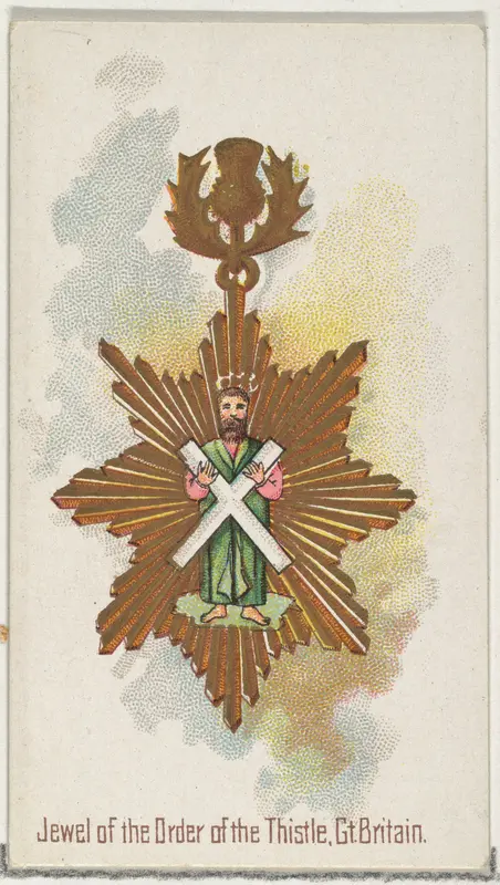Jewel of the Order of the Thistle, Great Britain, from the World's Decorations series (N30) for Allen & Ginter Cigarettes Wall Art by Allen & Ginter - High-Resolution Digital Print