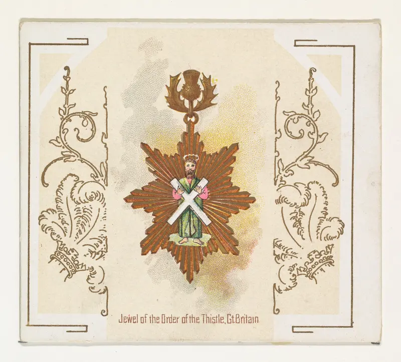 Jewel of the Order of the Thistle, Great Britain, from the World's Decorations series (N44) for Allen & Ginter Cigarettes Wall Art by Allen & Ginter - High-Resolution Digital Print
