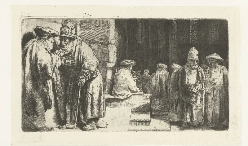 Jews in the synagogue Wall Art by anonymous - High-Resolution Digital Print