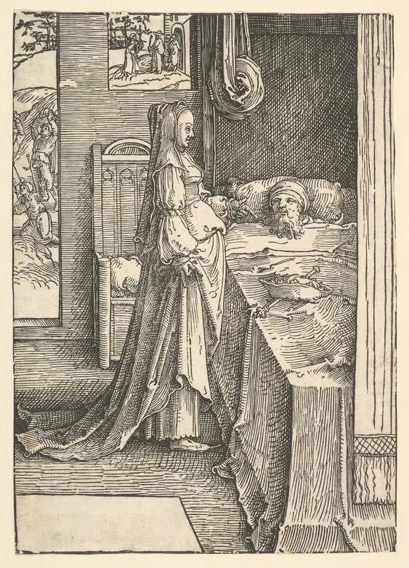 Jezebel Promising Naboth's Vineyards to King Ahab Wall Art by Lucas van Leyden - High-Resolution Digital Print