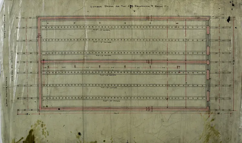 J.M. Brunswick and Balke Company Lumber Dryer, Chicago, Illinois Wall Art by Adler & Sullivan, Architects - High-Resolution Digital Print
