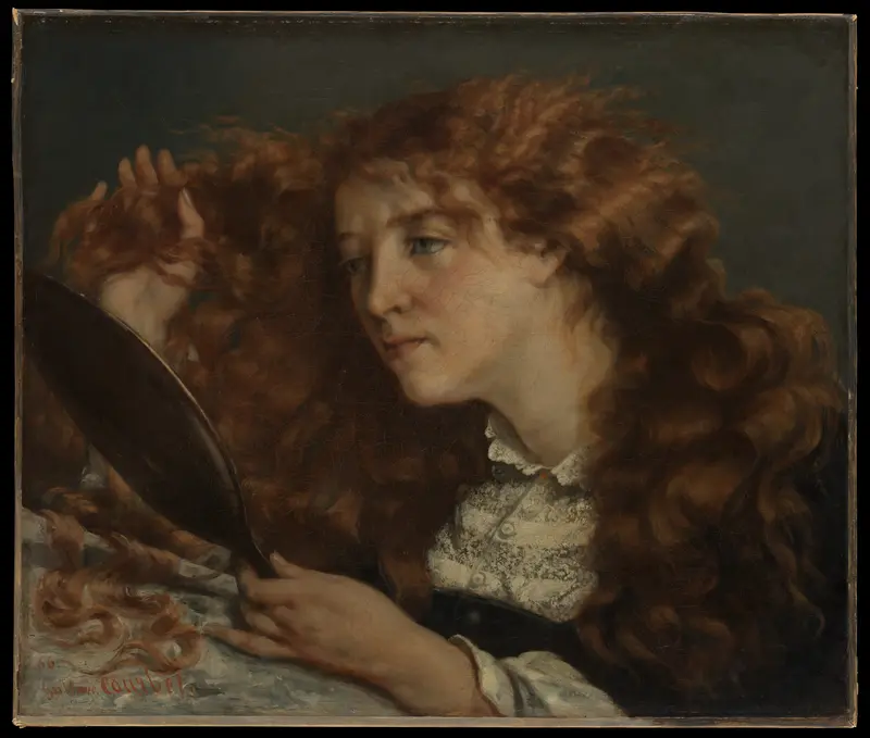 Jo, La Belle Irlandaise Wall Art by Gustave Courbet - High-Resolution Digital Print
