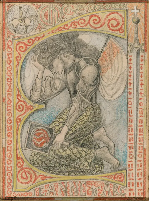 Joan of Arc Wall Art by Jan Toorop - High-Resolution Digital Print