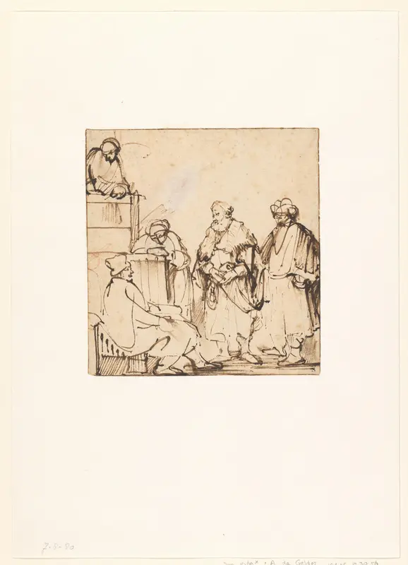 Job en zijn vrienden Wall Art by Aert de Gelder - High-Resolution Digital Print