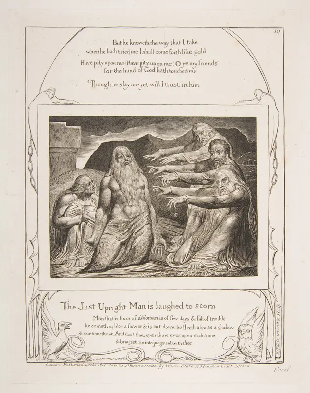 Job rebuked by his Friends Wall Art by William Blake - High-Resolution Digital Print