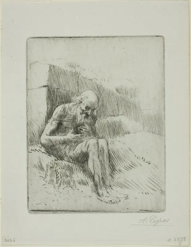Job, second plate Wall Art by Alphonse Legros - High-Resolution Digital Print