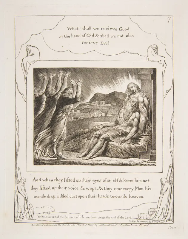 Job's Comforters Wall Art by William Blake - High-Resolution Digital Print