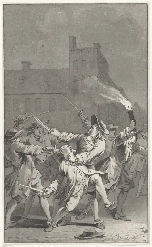 Johan de Witt aangevallen en zwaar gewond, 1672 Wall Art by Unknown - High-Resolution Digital Print