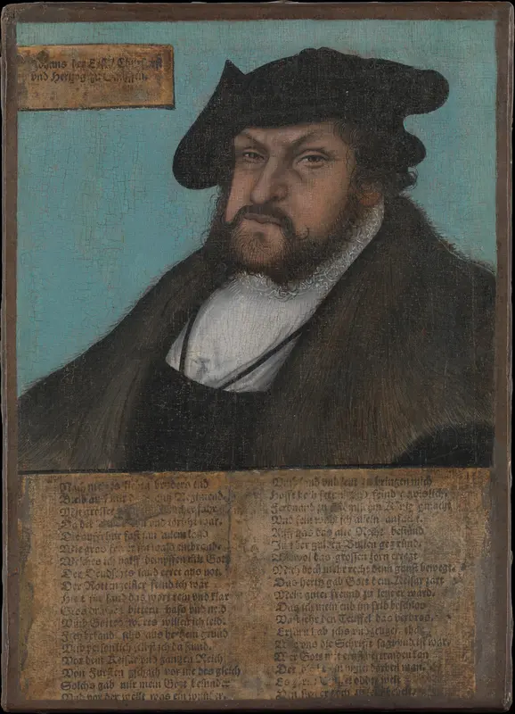 Johann I (1468–1532), the Constant, Elector of Saxony Wall Art by Lucas Cranach the Elder - High-Resolution Digital Print