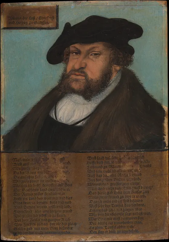 Johann I (1468–1532), the Constant, Elector of Saxony Wall Art by Lucas Cranach the Elder and Workshop - High-Resolution Digital Print