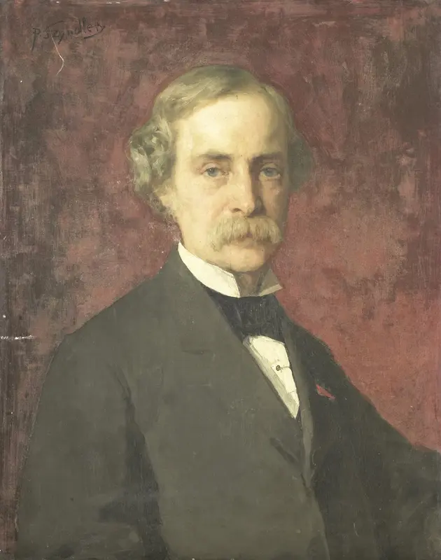 Johann Wilhelm Kaiser (1813-1900). Graficus, directeur van de Graveerschool en van het Rijksmuseum Wall Art by Pantaleon Szyndler - High-Resolution Digital Print