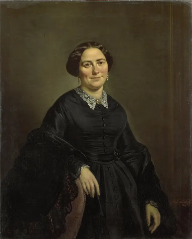 Johanna Christina Beelenkamp (1820-90). Wife of Cornelis Outshoorn Wall Art by Moritz Calisch - High-Resolution Digital Print