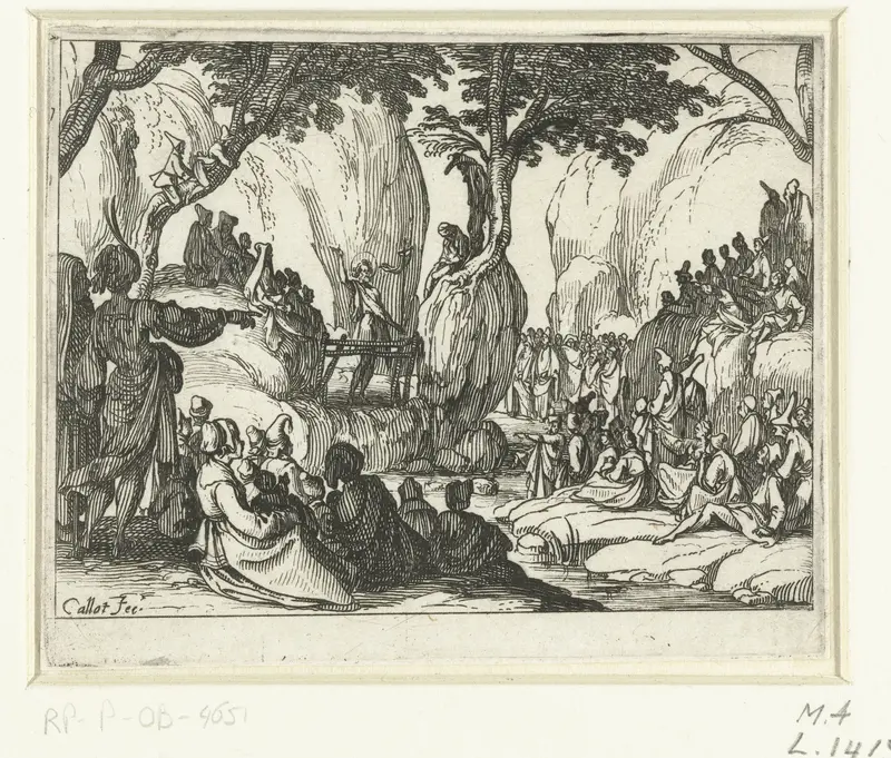 Johannes de Doper predikt tot de menigte Wall Art by Unknown - High-Resolution Digital Print