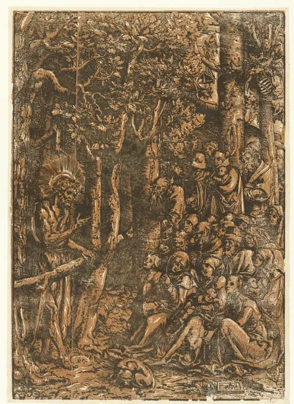 Johannes de Doper predikt tot de mensen Wall Art by Lucas Cranach (I) - High-Resolution Digital Print
