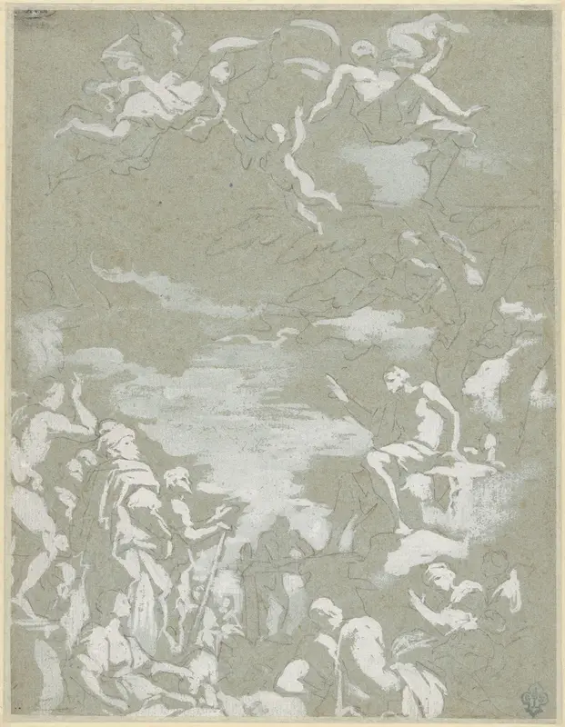 Johannes de Doper preekt in de woestijn Wall Art by Mattia Preti - High-Resolution Digital Print