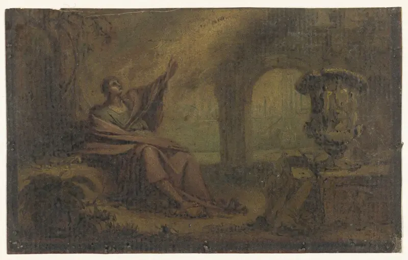 Johannes de Evangelist op Patmos (?) Wall Art by anonymous - High-Resolution Digital Print