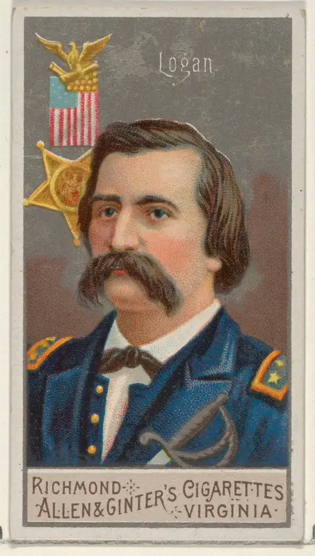John Alexander Logan, from the Great Generals series (N15) for Allen & Ginter Cigarettes Brands Wall Art by Allen & Ginter - High-Resolution Digital Print