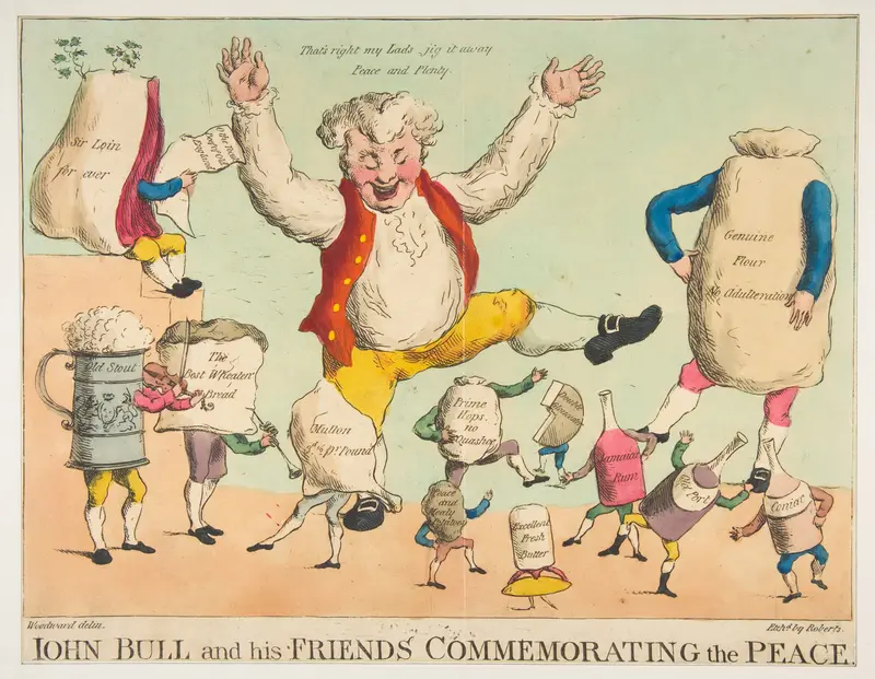 John Bull and His Friends Commemorating the Peace Wall Art by Piercy Roberts - High-Resolution Digital Print