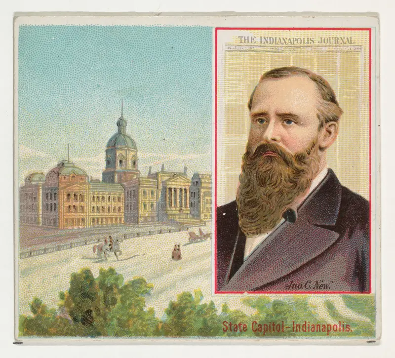 John C. New, The Indianapolis Journal, from the American Editors series (N35) for Allen & Ginter Cigarettes Wall Art by Allen & Ginter - High-Resolution Digital Print
