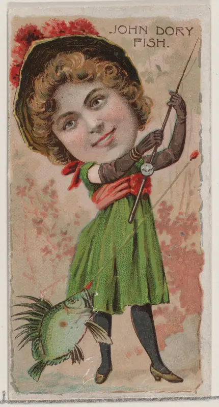John Dory Fish, from the series Fishers and Fish (N74) for Duke brand cigarettes Wall Art by Knapp & Company - High-Resolution Digital Print