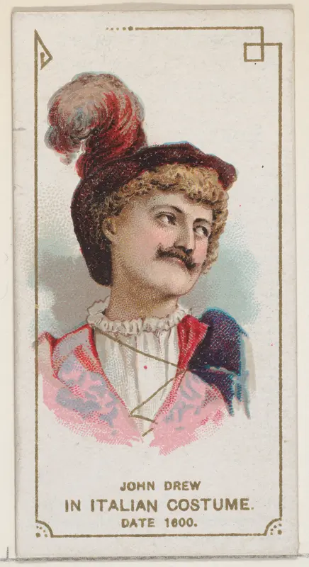 John Drew in Italian Costume of 1600, from the set Actors and Actresses, Second Series (N71) for Duke brand cigarettes Wall Art by W. Duke, Sons & Co. - High-Resolution Digital Print