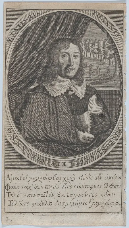 John Milton, Age 21 (frontispiece: Paradise Regained) Wall Art by Michael Vandergucht - High-Resolution Digital Print