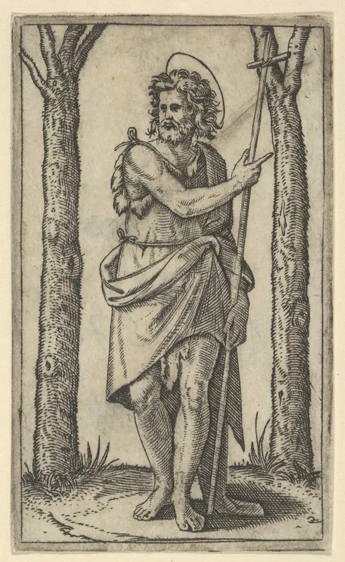 John the Baptist holding a staff, from "Piccoli Santi" (Small Saints)